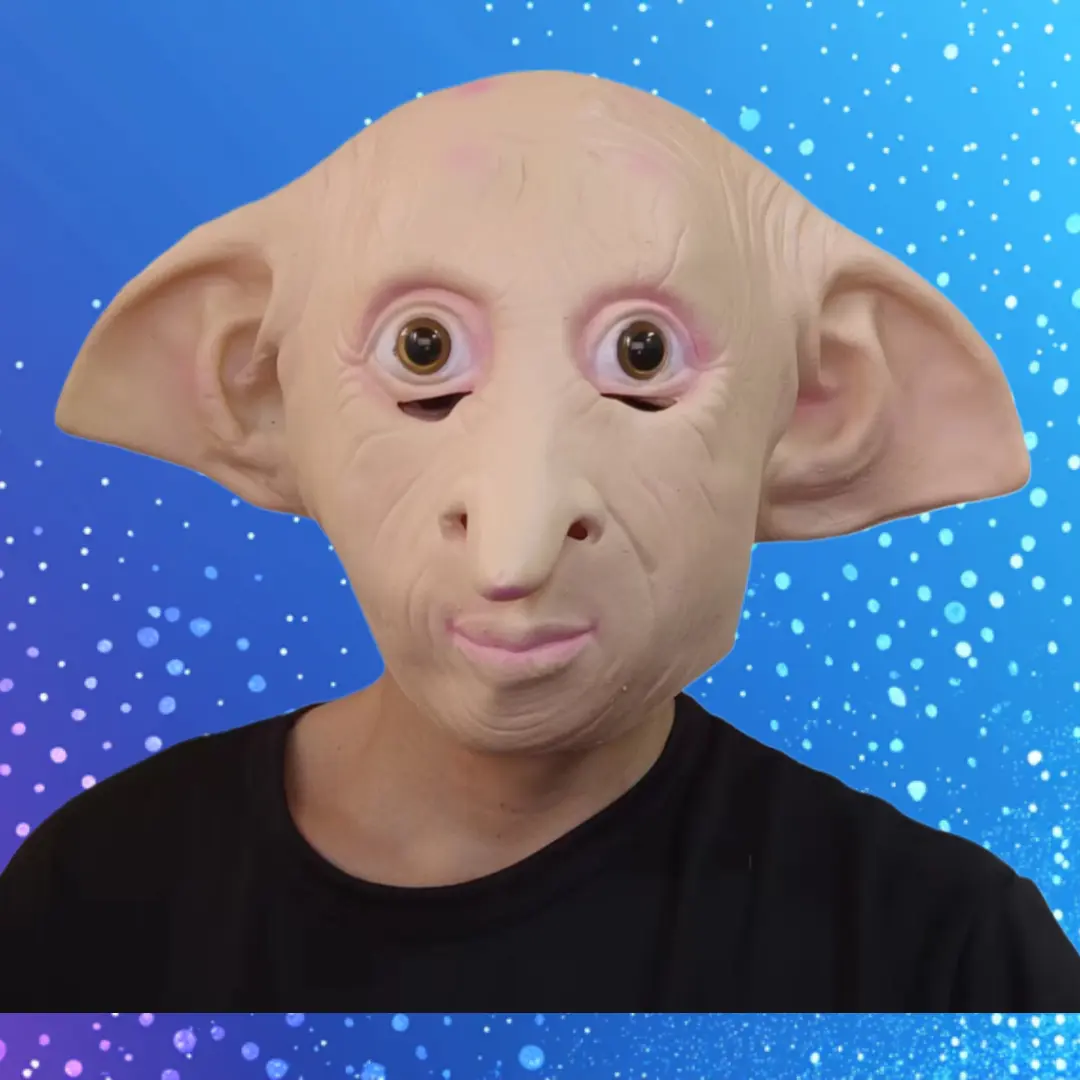 Magical Elf Creature Latex Head Mask Funny Halloween Carnival Cosplay Prop
