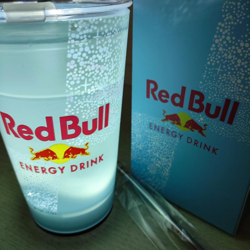 Red Bull Creative LED Light Up Party Cup 14oz with Straw Lid, Easy Cleaning, Water Activated Glow, Exclusive Benefits