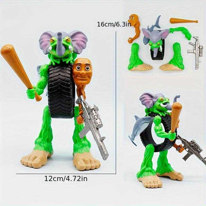 Italian Brainrot Action Figure Set, Tung Tung Sahur Tralalero Model, Fun Desktop Decorations Ornaments Toys for Kids and Fan