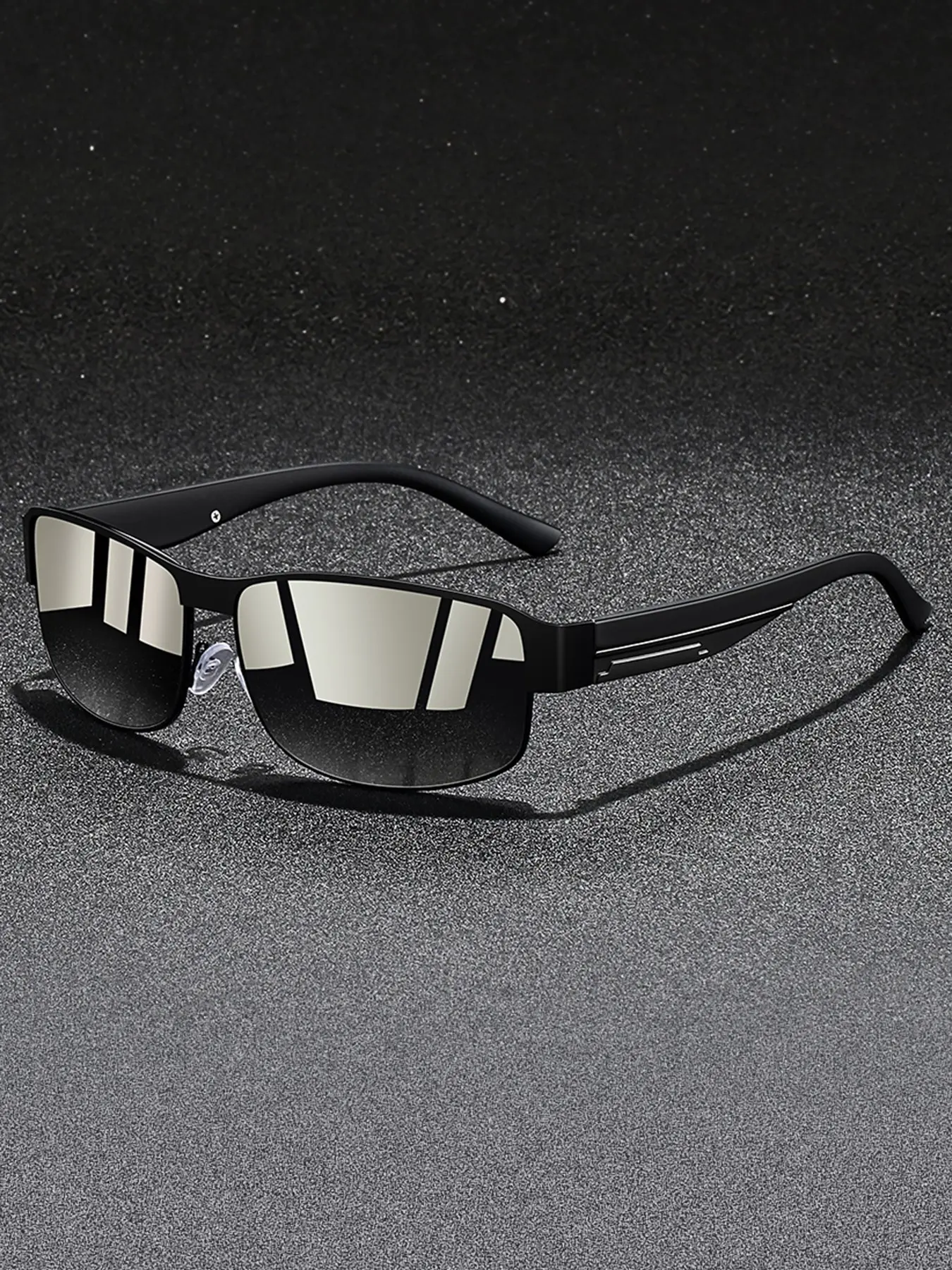 Fashionable retro metal framed men's square glasses,provide multiple color options,nose pad adopt rubber material,comfortable fit closely design,suitable for driving and travel,must-have for leisure business