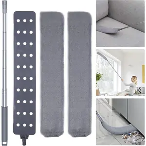 Retractable Gap Dust Cleaner, 60 Inch Long Handle Washable Duster with 2 Microfiber Dusting Cloths for Cleaning Under Appliances, Furniture, Couch, Fridge