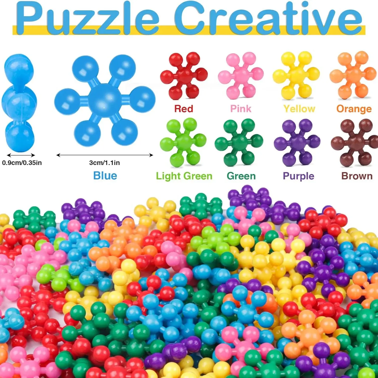 Building Block Toy Set, Interlocking Solid Plastic Educational Toys, Safe Material, Fine Motor Skills Development, 100/200pcs, Ages 3+perfect as birthday gifts for children and holiday presents for Halloween, Christmas and Thanksgiving boys and girls kids