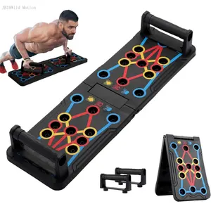 15-in-1 Foldable PushUp Stands Board Fitness,Workout Equipment for Home Gym, Men & Women Adjustable Pushup Board for Chest, Abs, Arms & Core Training,Portable Push-Up Board for Full Body ExerciseAB19Wild Motion