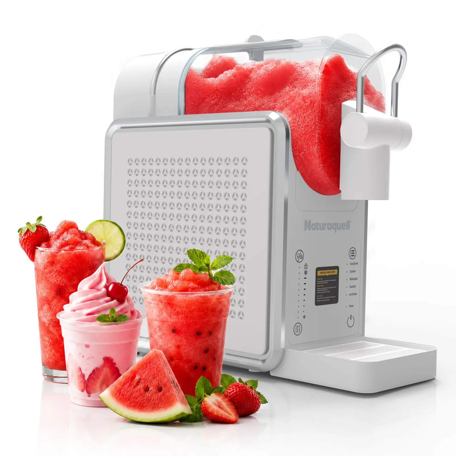 Naturaquell Slushie Machine for Home, 68oz Frozen Drink Maker, No Ice Needed, Self Cleaning, 5 Modes for Smoothies, Margaritas & Summer Parties