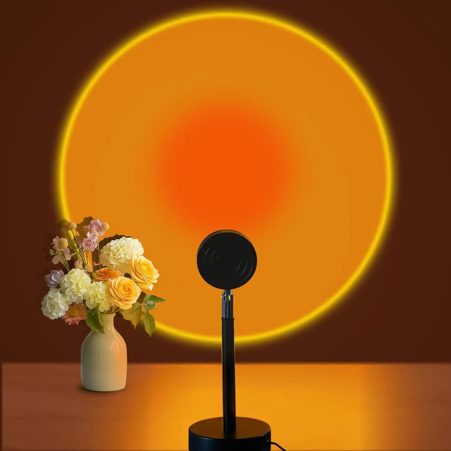 LED Sunset Lamp - Sunset Lights Night Lights LED Projector Floor Lamp Atmosphere Light Night Light for Bedroom Livingroom Party Bar Store, USB