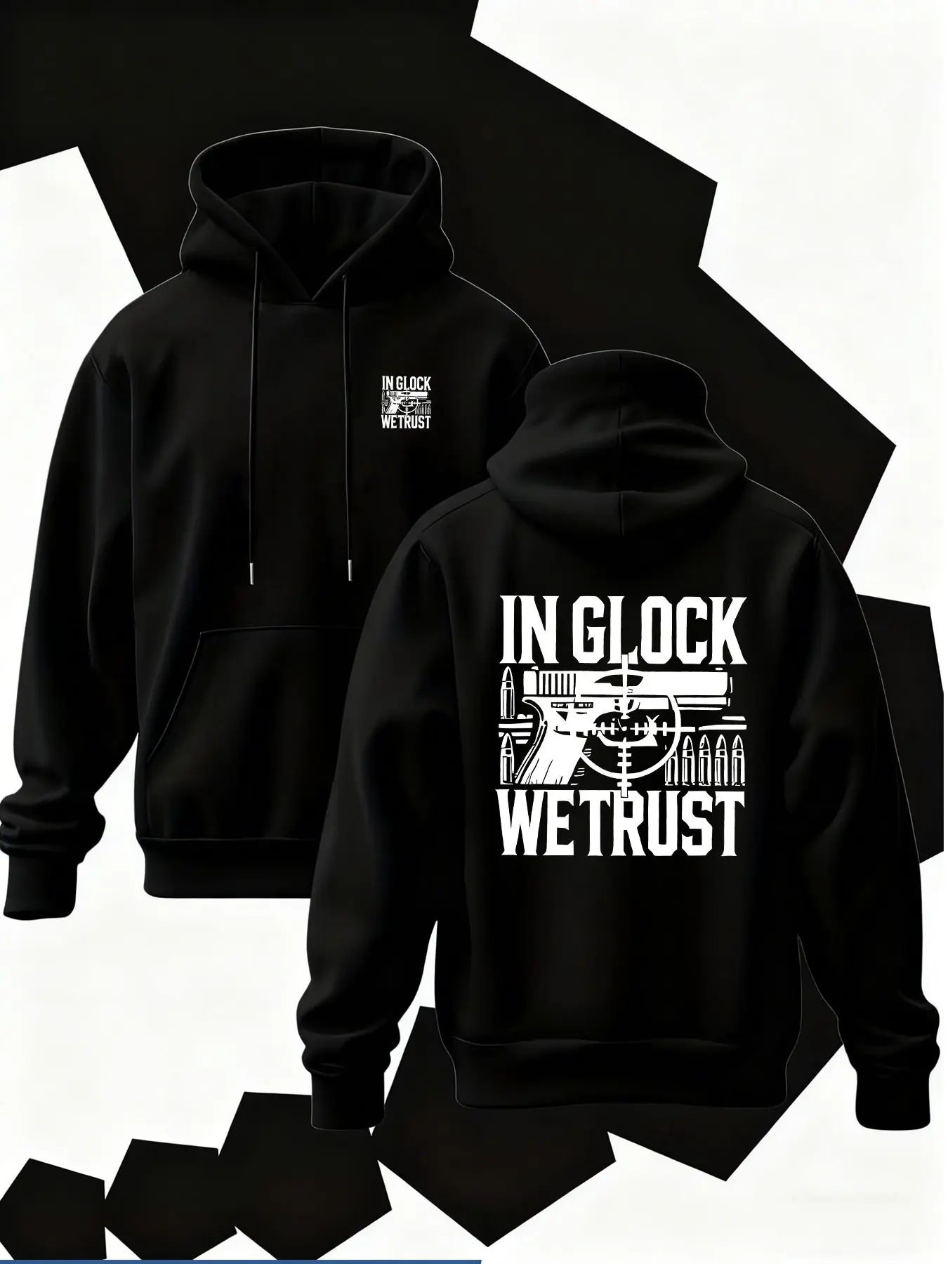New Men's Hoodie with Letter Print, Soft Stretch Knit Fabric, Standard Fit, Casual Daily Wear, All Season Hooded Clothing, Fun Style Top, Casual Sporty Hoodies, Graphic Hoodie