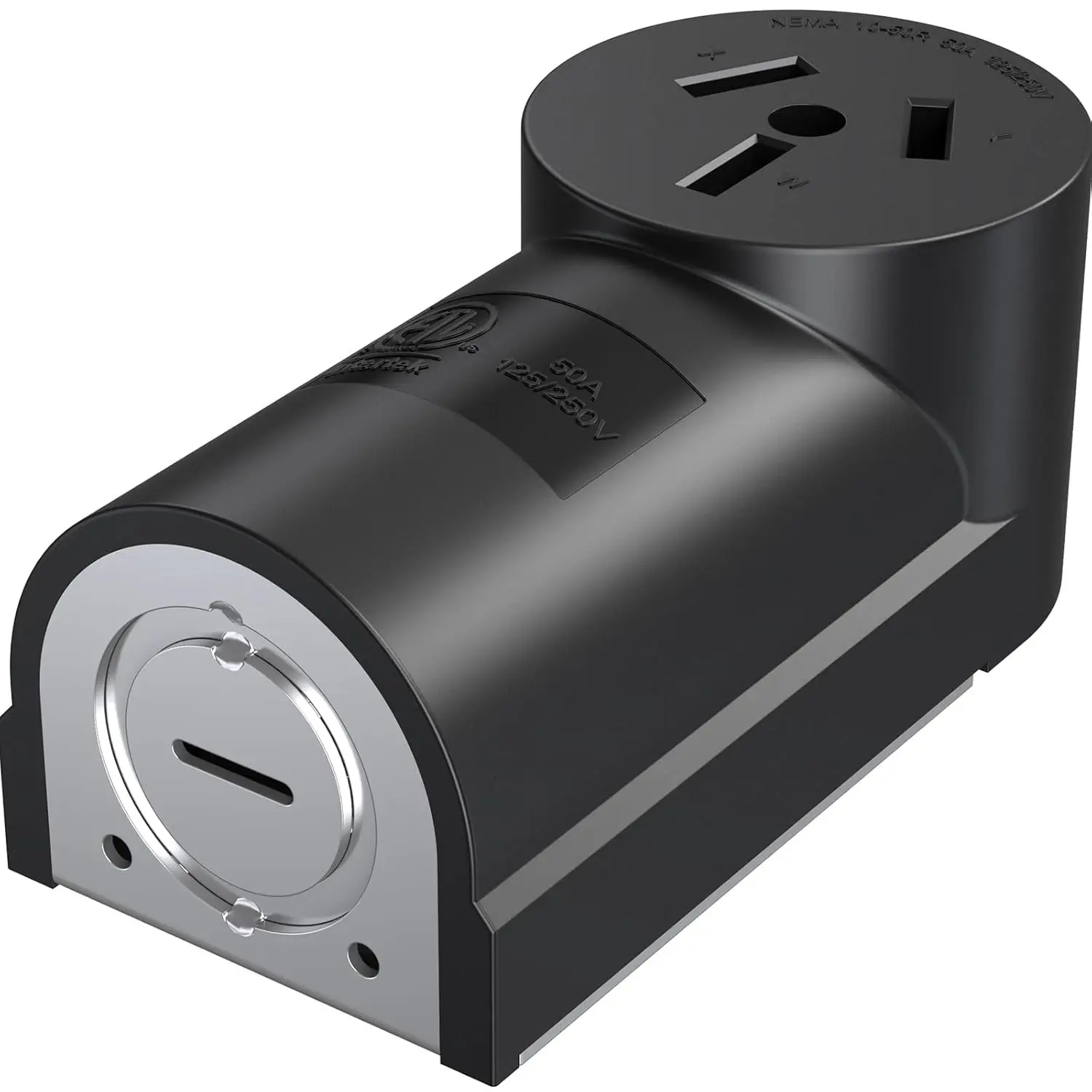 50A Welder Receptacle NEMA 10-50R 220V Dryer Outlet Electric Range Stove Power Socket Surface Mount Side Wire 120V/240V 3 Prong Non-Grounding Industrial Grade ETL Listed