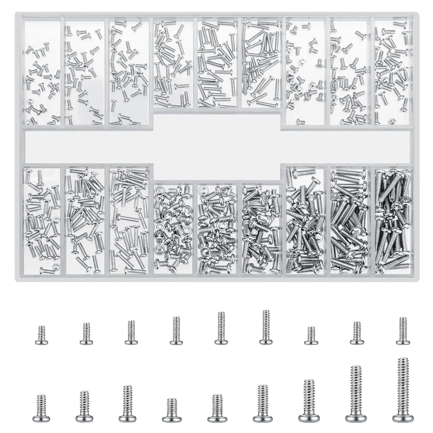 500 Pcs Laptop Screws, M1.2/m1.4/m2 Small Micro Tiny Screws, Electronics Repair, Mini Computer, Glasses, Watch, SSD, M.2 Hard Drive