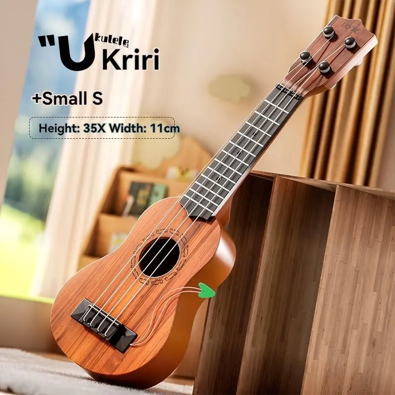Kids Simulation Ukulele Mini Guitar, Lightweight Compact Tunable Playable Learning Musical Instrument, Early Music Educational Safety Tool for Toddlers