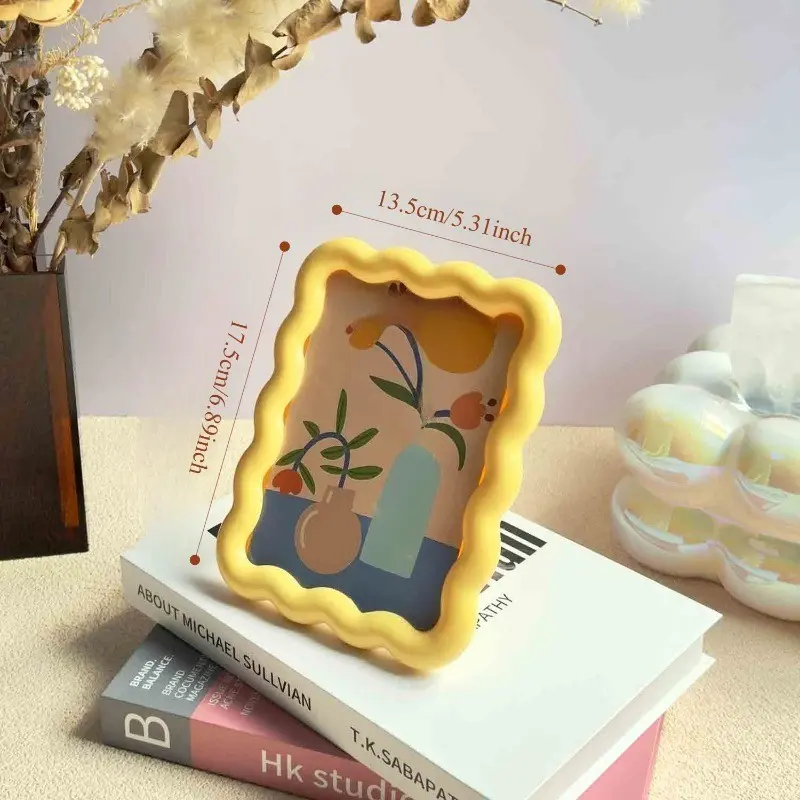 1 piece desktop vanity mirror, cute and portable travel folding vanity mirror, suitable for standing or hanging use, suitable for home decoration, can also be used as a decorative frame, suitable for bedrooms, living rooms, offices, gallery walls, wedding