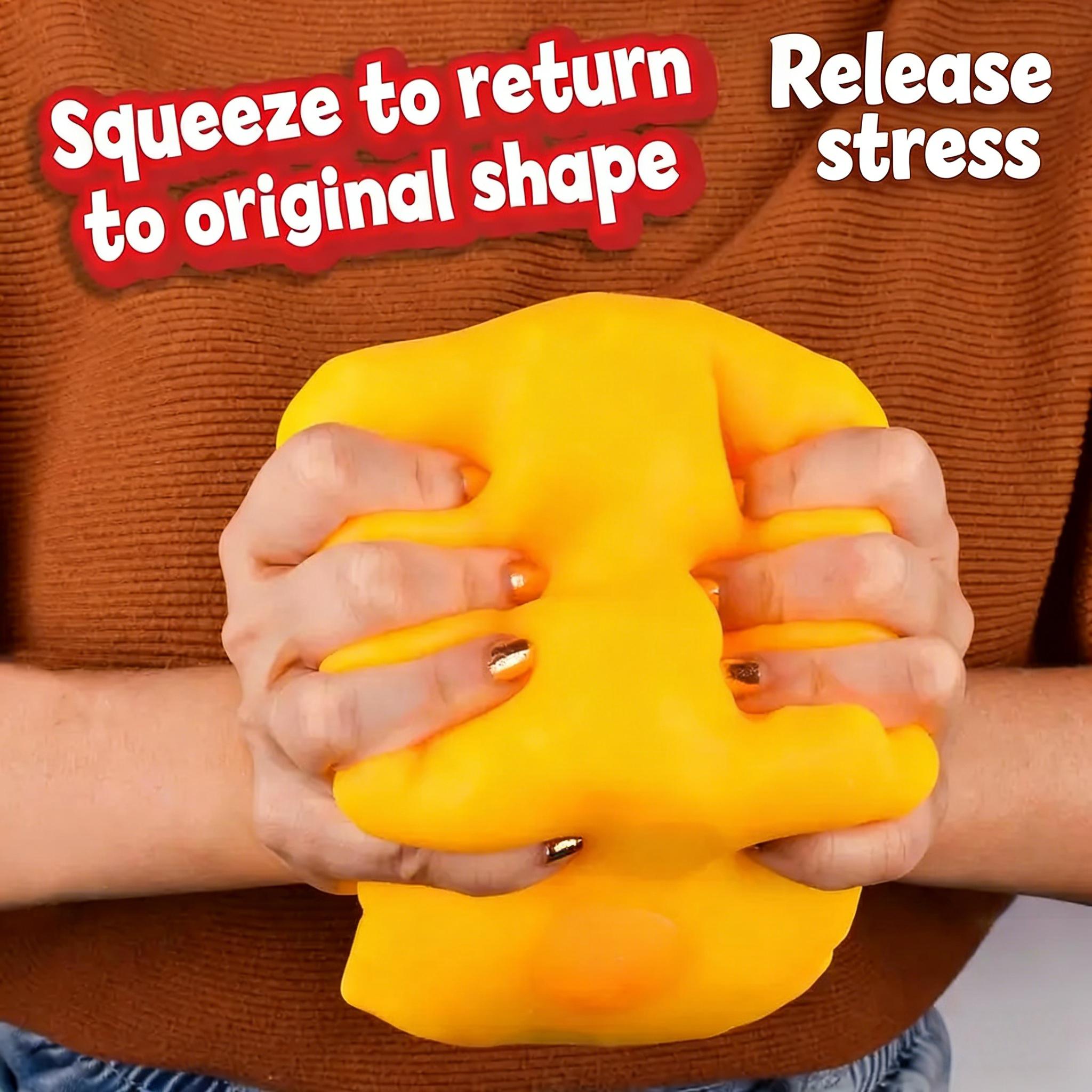 Yellow Cheese Squishy Block - Moldable Stress Relieving Accessory, Squeeze Feature Fidget Toy for Sports & Outdoor Agility Training, Relaxation Yellow Cheese Squishy Block - Moldable Stress Relieving Accessory, Squeeze Feature Fidget Toy for Sports & Outdoor Agility Training, Relaxation