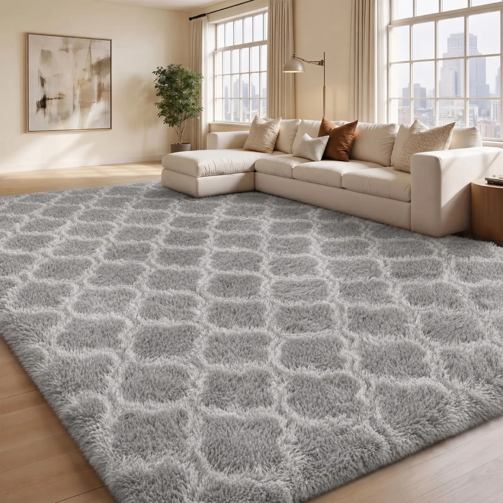 FAMVAL Ultra Soft Plush Area Rug, Fluffy Shag Carpet for Bedroom Living Room Nursery and Modern Home Decor
