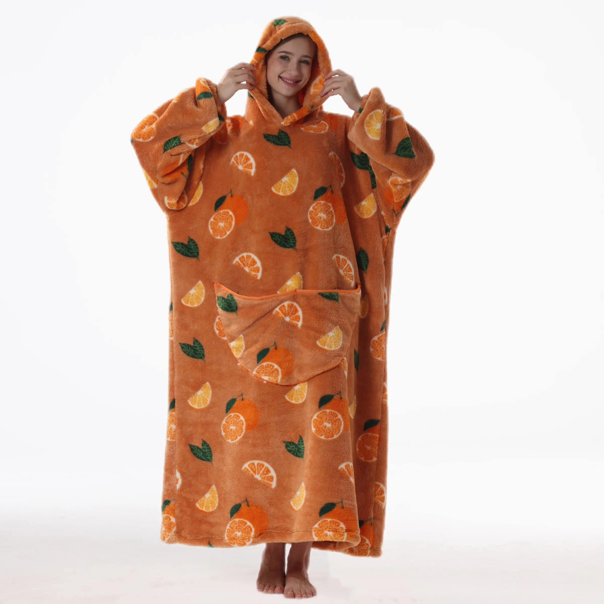 Super Soft Flannel Bathrobe, Unisex Comfortable Home Robe, Loungewear, with Large Pockets, Fun Print Design, Thick Fuzzy Material