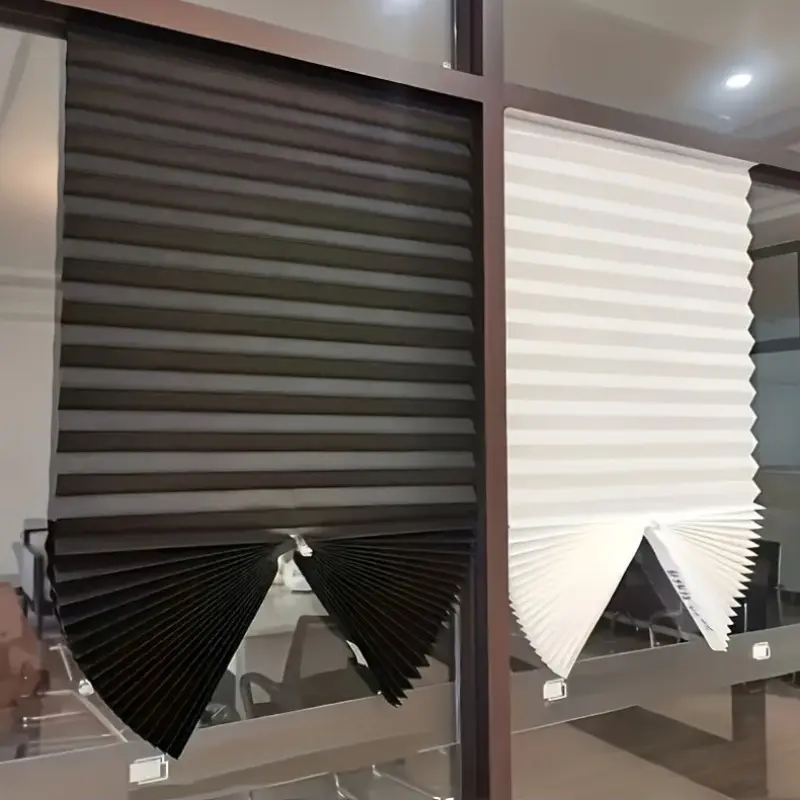 Total Blackout Pleated Curtain Self Adhesive No Drill Roller Blinds Sun Shade Portable Window Blinds Ready Stock