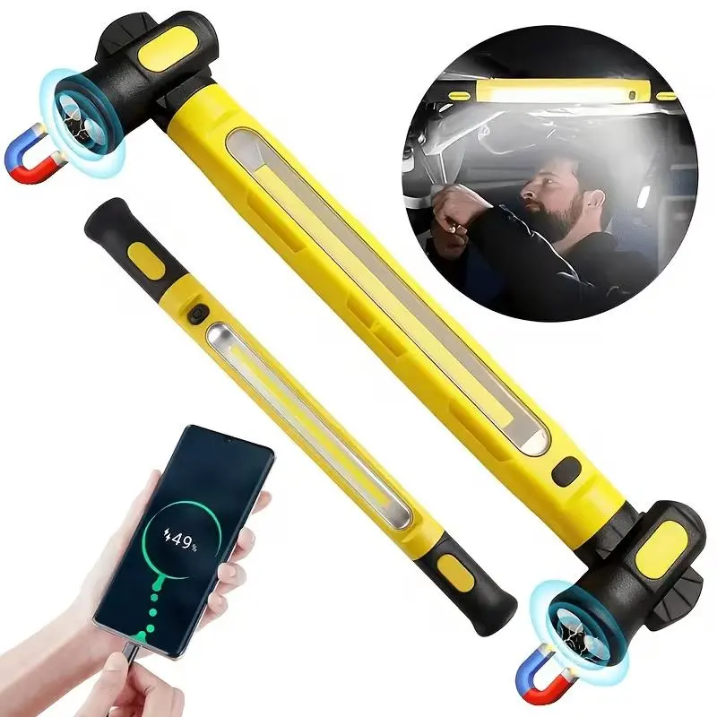 3000LM Rechargeable Under Hood Work Light, 5200mAh Cordless LED Mechanic Light with Magnetic Base & Hooks for Car Repair, Garage, Workshop & Emergency Use
