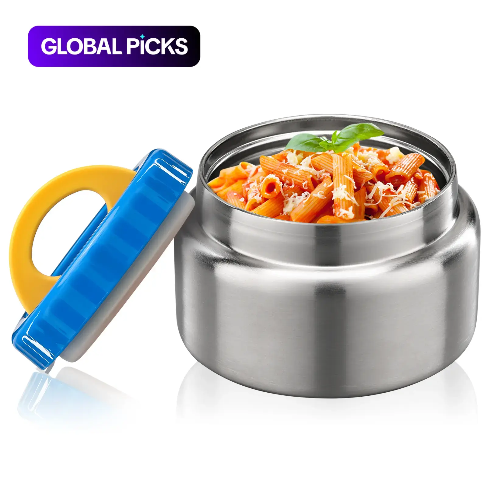 Round Thermal Insulated Lunch Box, 1 Count Stainless Steel Insulated Soup Bowl With Lid, Food Storage, Portable Lunch Box For Home & Office & School, Summer for Gift #GLOBAL PICKS