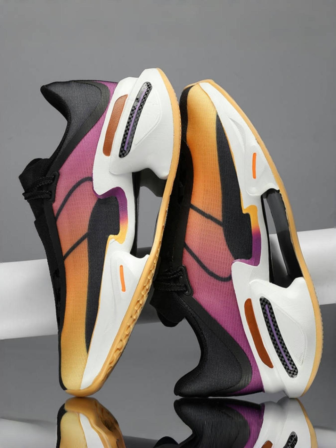 Unisex Street Style Ombre Design Running Shoes, Casual Sporty Breathable Comfortable Sneakers, Fashionable Sports Shoes for Daily Wear, Sports Athletic Shoes, Closed