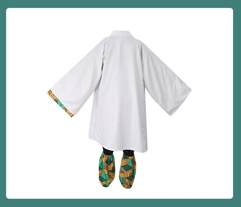 Demon Slayer Sabito Anime Cosplay Costume Kimetsu No Yaiba Sabito for Men Women wigs Halloween Party Role Play Props # 1 # W.