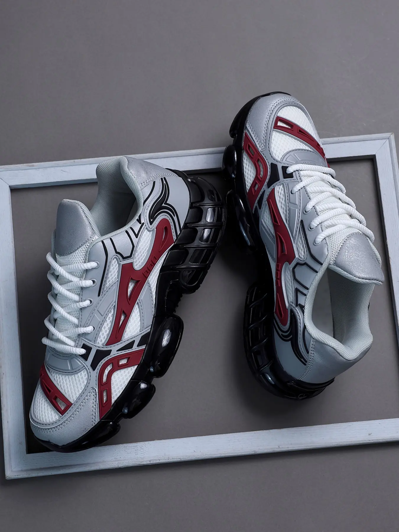 Spring New High-Quality Men's Casual Trainer Footwear Lace Up Trainers, Comfortable Sporty Outdoor Shoes, Medium Width, PU Leather Upper, PVC Sole, All Seasons