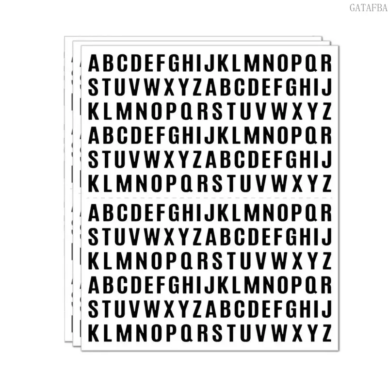 Unisex Waterproof PVC Alphabet Stickers - 3 Sheets A-Z Colorful Decals for Crafting, Cups, Laptops, Kids Custom DIY Craft Packs