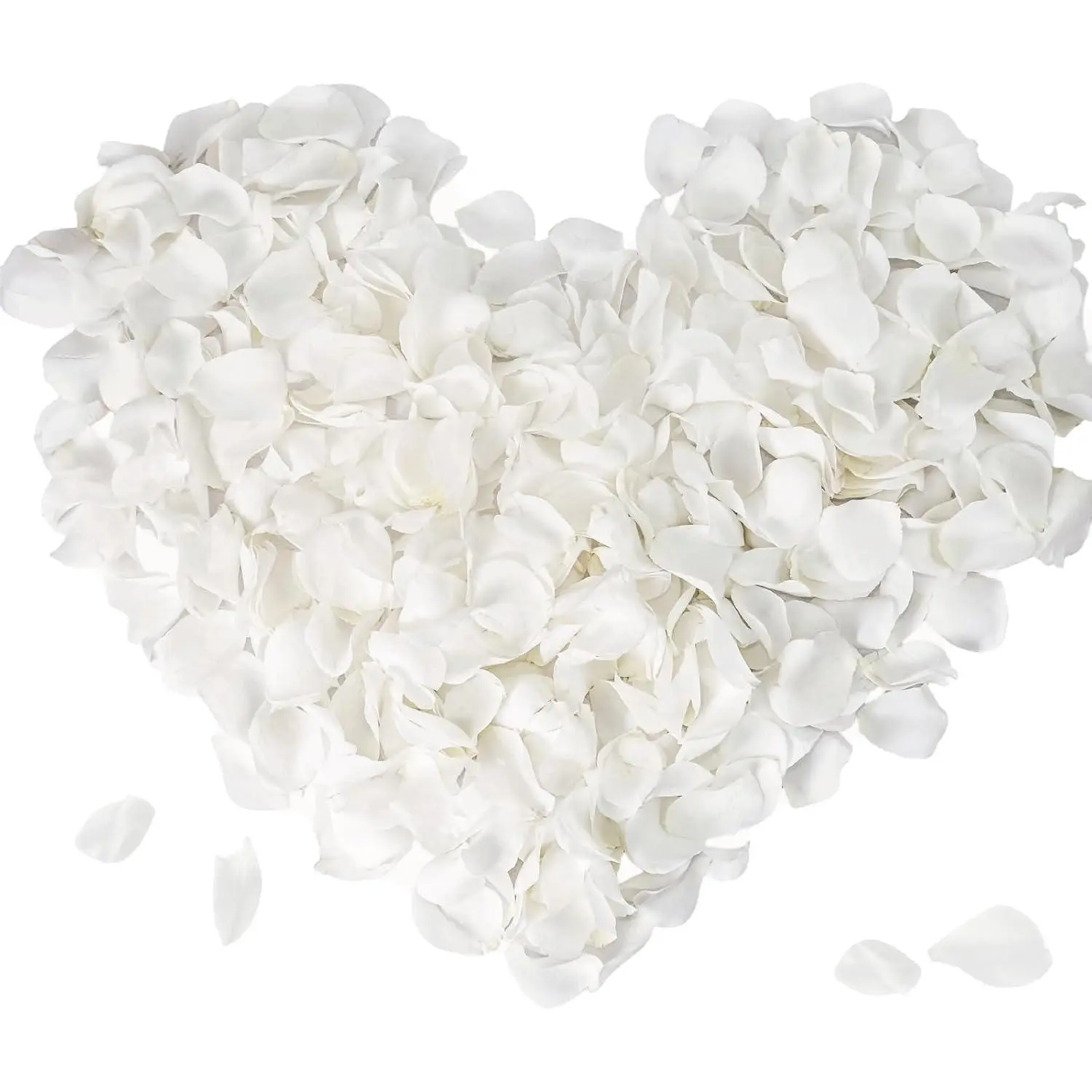 200Pcs Dried White Rose Petals, 2.1oz Freeze Dried Biodegradable Flower Confetti, Natural Wedding Petals for Flower Girls, Bridal Showers, Valentine's Day, Parties, Table Decor & Romantic Celebrations