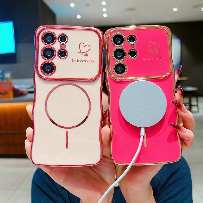 Compatible with Wireless Charge Cover Soft Cover  S25 Ultra/S24/S23/S22 TPU phone case Cover HN117