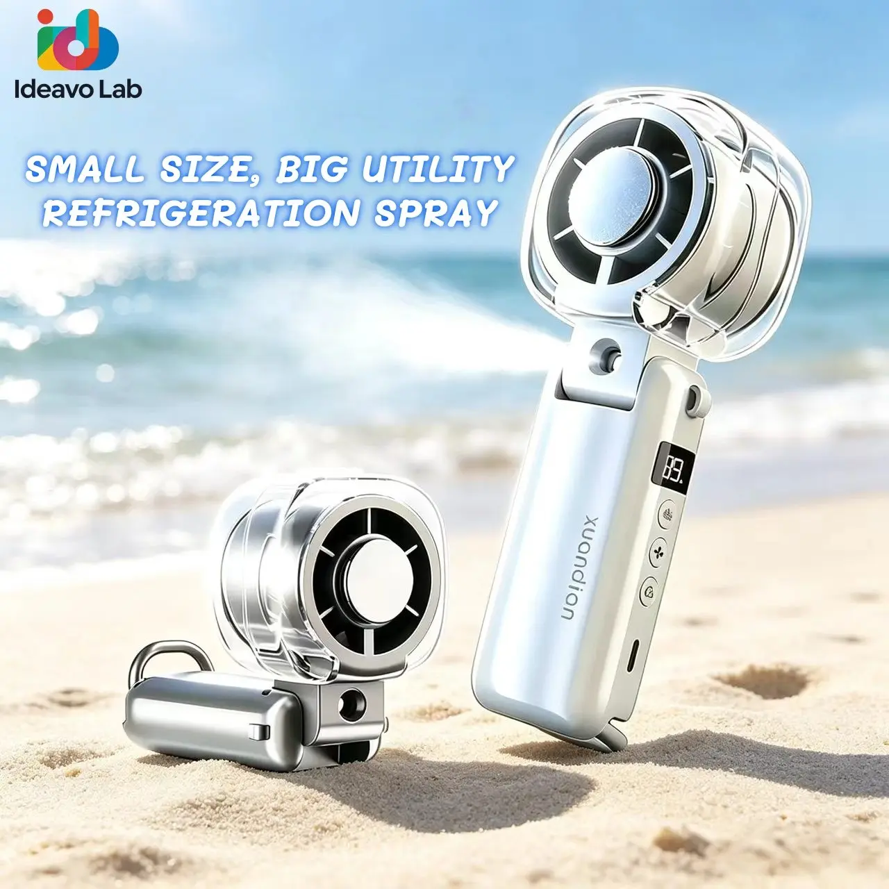 Portable Spray Fan, Handheld High-Speed Fan, Adjustable Airflow, Foldable Design, Ideal for Summer Travel, Vacation, Outdoor Activities