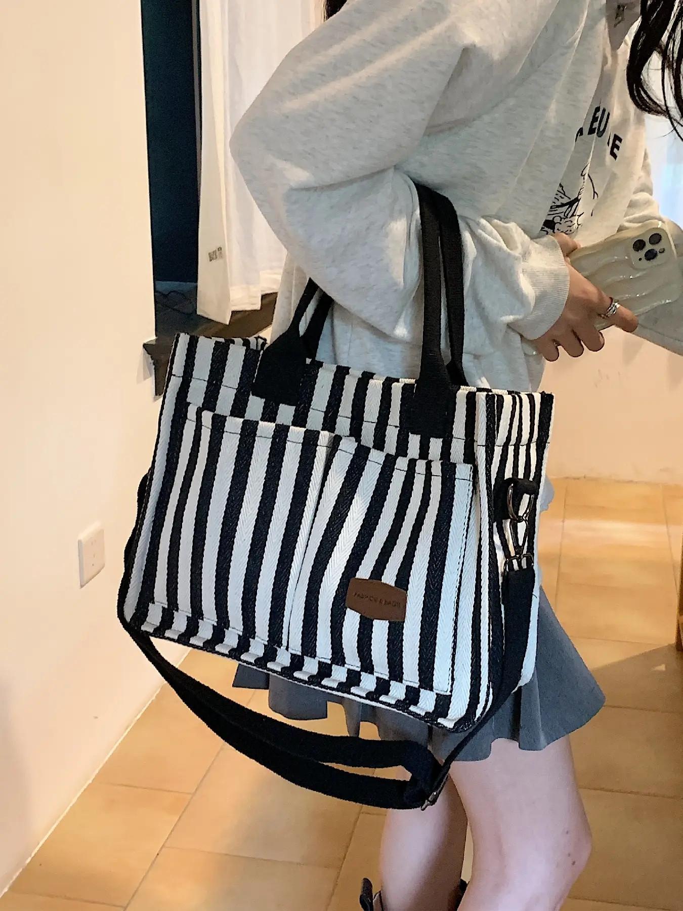 Summer Everything Tote Bag for Women, Plain/Cherry Pattern Work Bag, Everyday Shoulder Bag, Trendy Versatile Commuting Bag, Girl Large Beach Bags