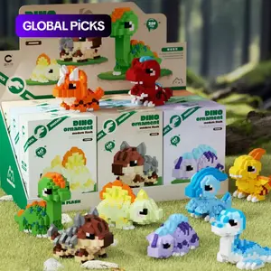 Cute Dinosaur Micro Bead Building Blocks Series, Educational DIY Assembly Toy, Fun Puzzle Decoration for Kids, Building Block Model