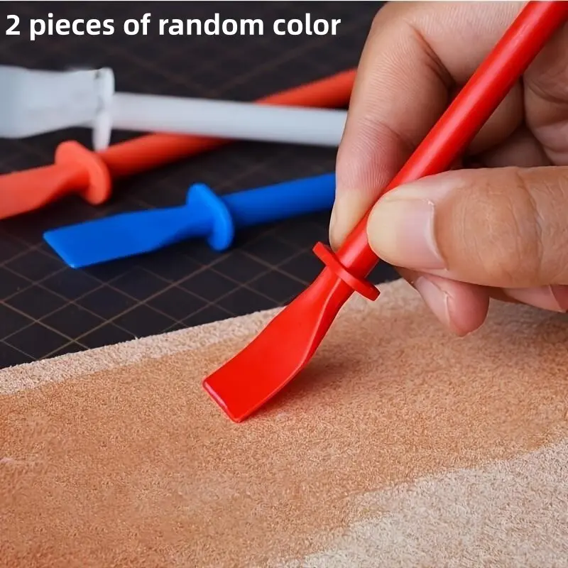 2-Pack Random Color Handmade Glue Applicator Sticks, Painting Scraper Tool for Art and Leather Projects, Universal Use