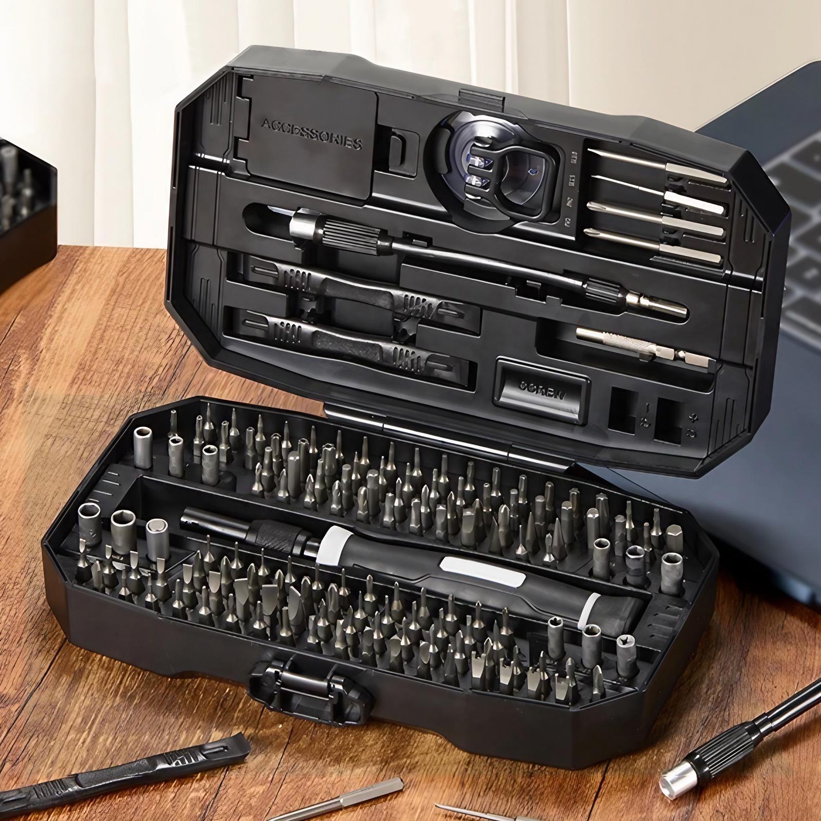 152 in 1 Precision Magnetic Multipurpose Screwdriver Set, Multifunctional Screwdriver Set, Screwdriver Repair Kit for Laptop, Glasses, Switch, Remote Control Car, Gifts for Boyfriend, Tool, Hardware, Screwdriver Bits