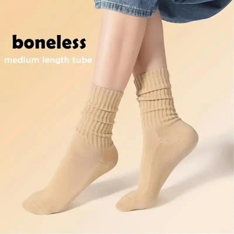 1 Pairs of Fashionable Long Socks for Men - Easy to Use & Clean, Simple & Versatile, Knitted Fabric, Classic Stripes, Daily Wear, Beige Plain Outfit Chainsaw