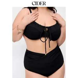 Cider V-neck Underwire Cheeky Shaping Bikini Set Curve & Plus