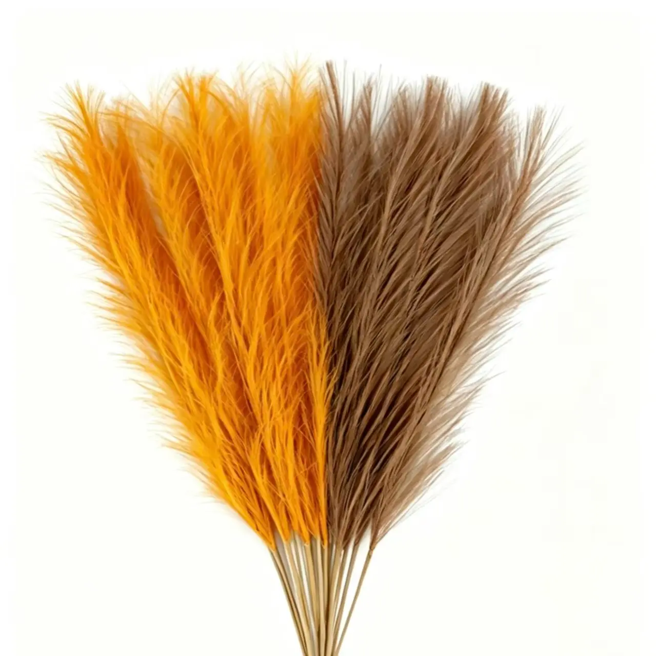 60pcs Artificial Reed Flowers, 21.65in Durable Plastic Plant Decor, Home Decoration, Table Display, Fall, Thanksgiving, Halloween, Wedding, Farmhouse Style