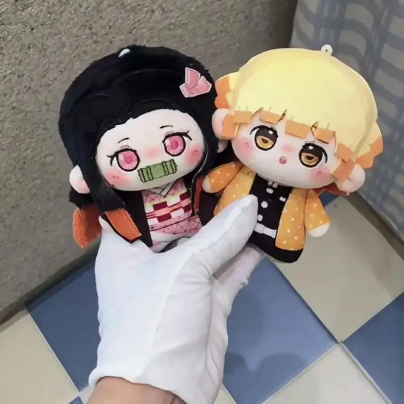Kawaii Demon Slayer Corps Nezuko Kamado 10cm Stuffed Plush Doll, Anime Cartoon Keychain, Bag Pendant Gift for Anime Fans