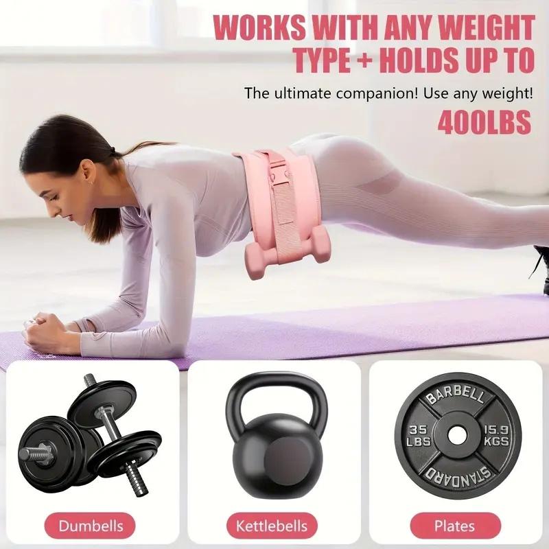 Soft Padded Hip Thrust Training Belt, Adjustable Fitness Booty Strap, Strong Load-bearing Design, Ideal Home Gym Equipment for Effective Hip & Glute Workout-MM1