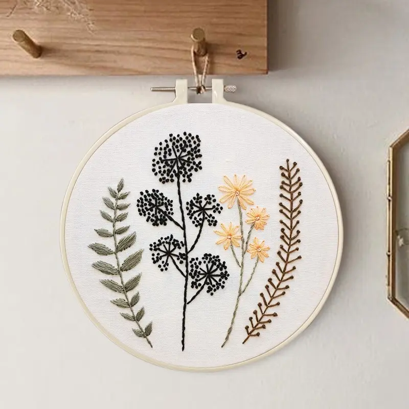 Suzhou Style DIY Hand Embroidery Kit for Beginners, Needlework Craft Set with Video Tutorial, Self-Stitched Ornament Gift for Friends, Needlework Diy Hand Embroidery Kit, All Seasons