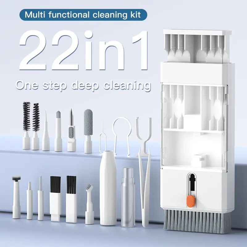 22 in 1 Multifunctional Digital Cleaning Kit, Portable Keyboard & Earphone Cleaning Brush, Essential Tool Set for Daily Use