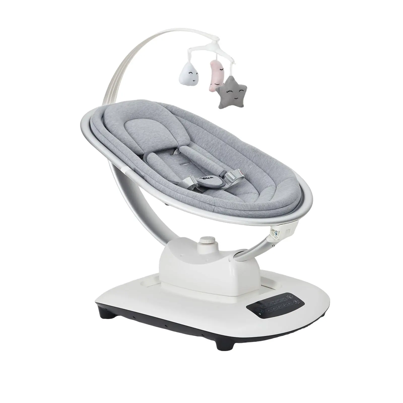 Electric Baby Swing for Infants & Toddlers – 5 Motions & Speeds – Adjustable Recline, Remote, 5-Point Harness, Lullabies – Portable & Rechargeable, Khaki/Light Grey/Dark Gray