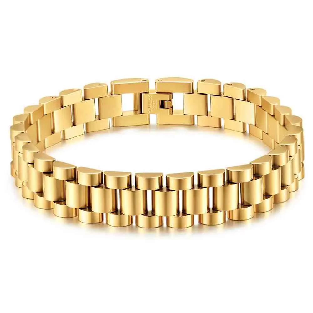 12mm Wide Stainless Steel Watch Strap Bracelet Electroplated Multicolor Watch Band Fashion Link Wrist Bracelet Replacement Watch Band Durable Electroplated Stainless Steel Chain Bracelet Trendy Universal Fashion Watch Strap Accessory