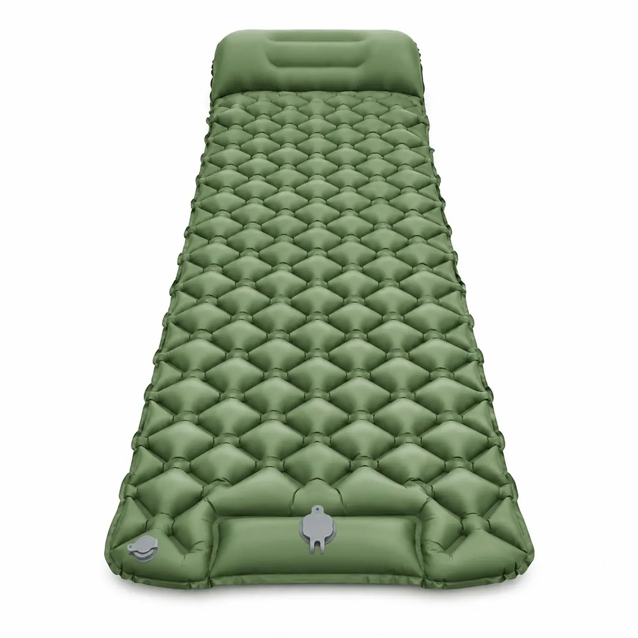Portable Inflatable Camping Sleeping Pad with Built Foot Pump & Pillow, Lightweight TPU Sleeping Mat for Backpacking, Hiking, Tent Camping and Outdoor Travel