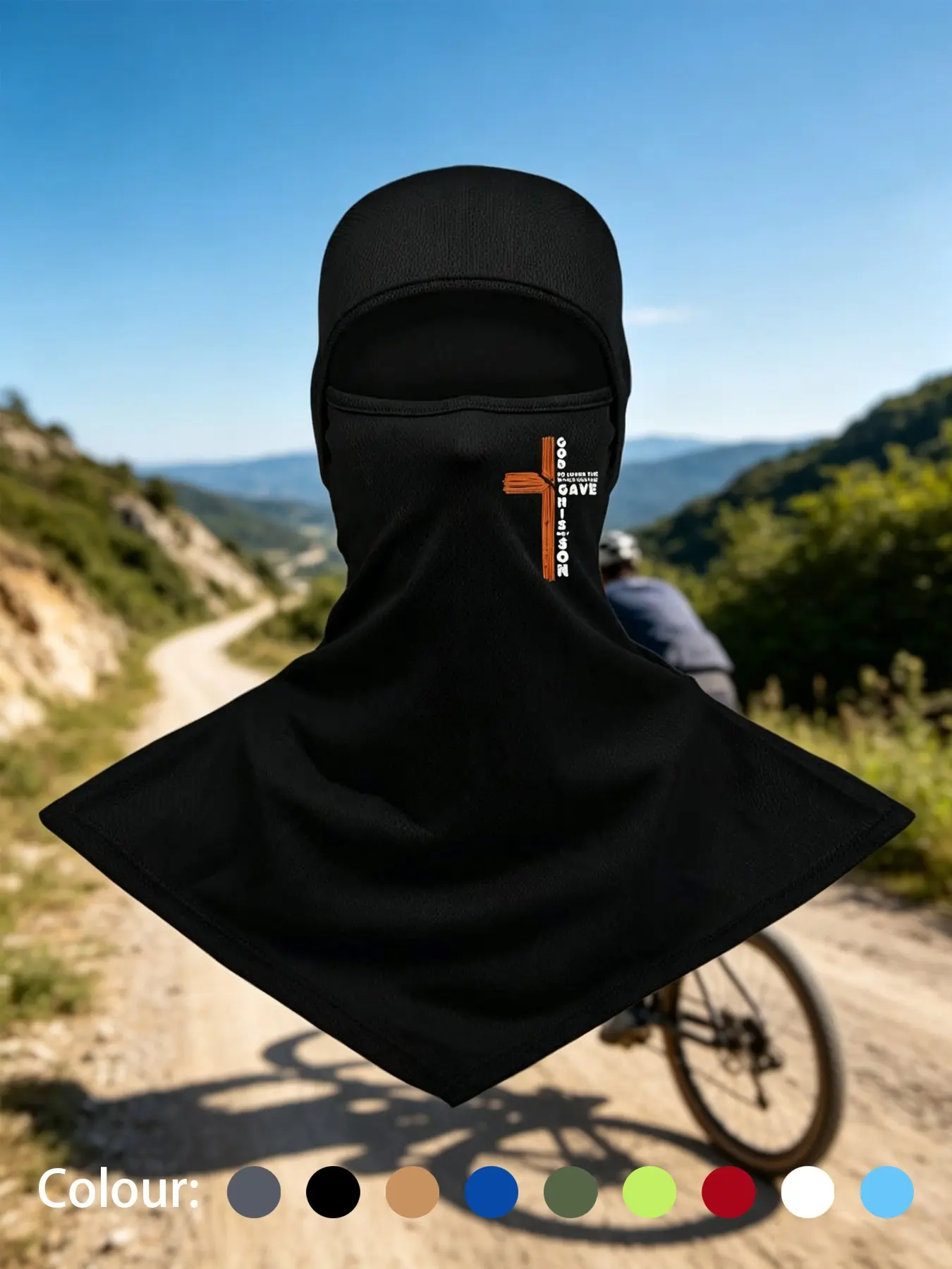 1pc/3pcs New Arrival Balaclava Cross Printing Full Face Mask Outdoor Sunscreen Dust Hood Balaclava Hat Unisex Sweat Absorbing Breathable Face Covering Quick Drying Neck Shawl Cycling Mask for Motorcycle Riding Fishing Outdoor Activities