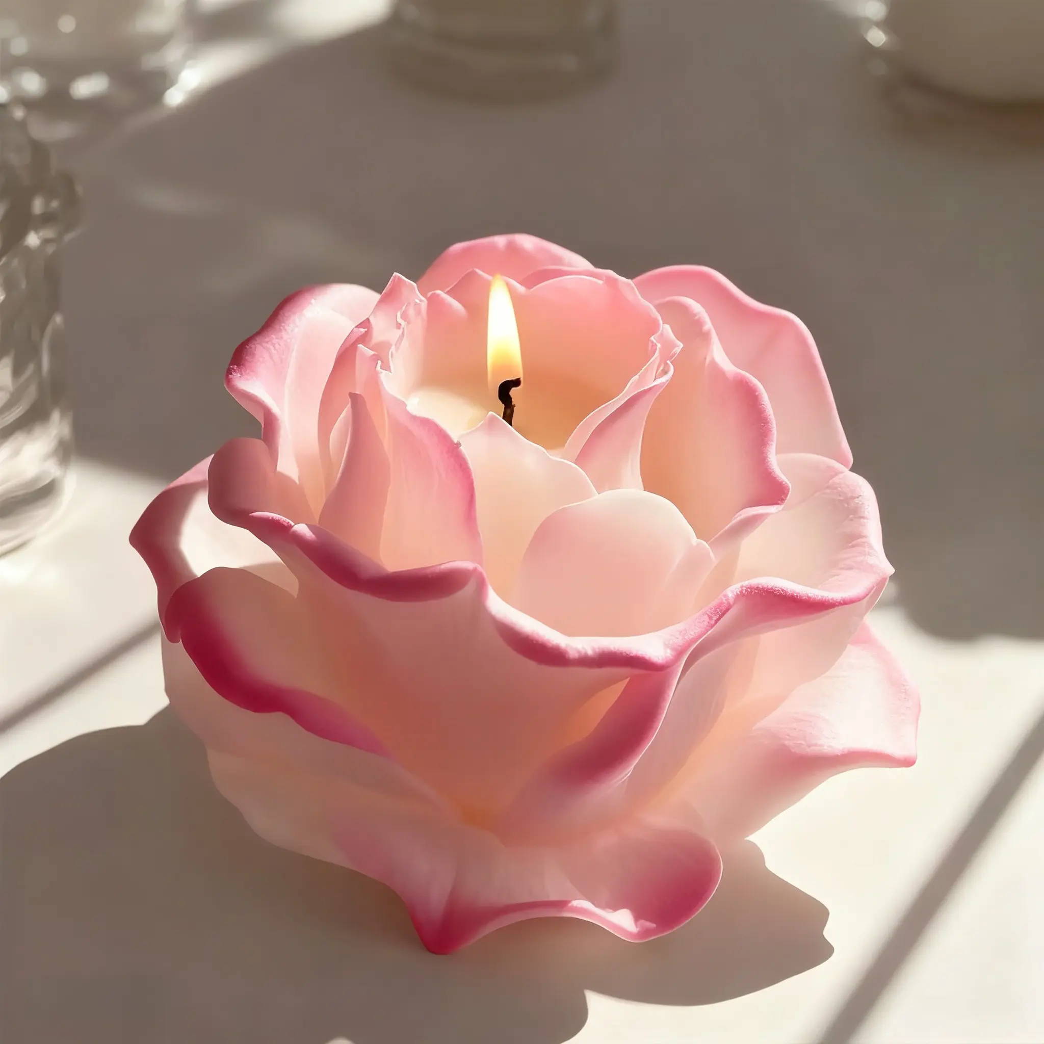 3D Rose Silicone Molds for Candle Making - Reusable Flexible Versatile Use Flower Resin Art Mold & Soap Mold - Fine Petal Detail Polymer Clay Wax Casting Molds - Floral DIY Craft Supplies for Home Decor Valentines Wedding Decorations - 1 Piece