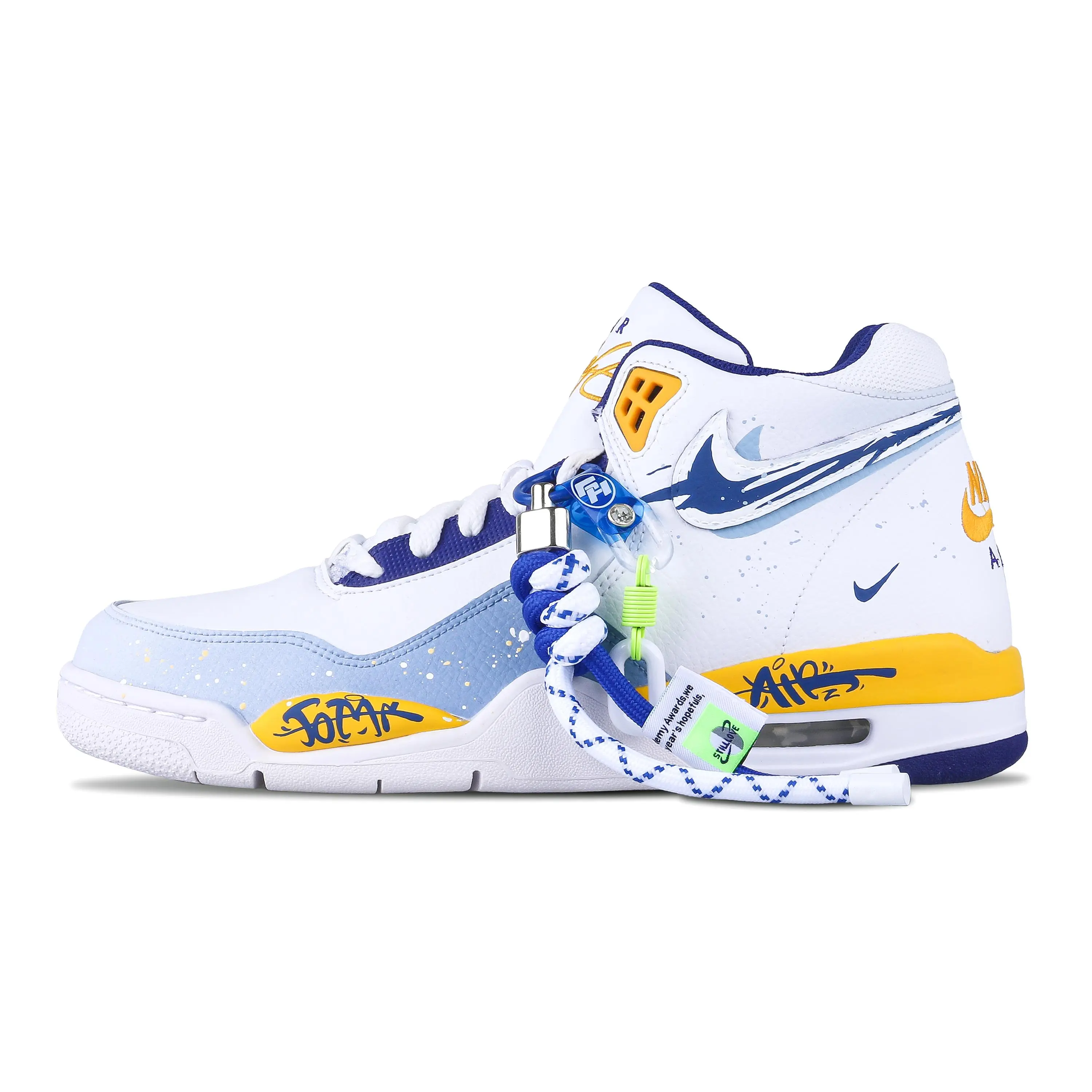 Nike Flight Legacy Custom High-Top Retro Basketball Shoes for Men and Women with Lunar New Year Dragon Pendant Verifiable, with credentials and supporting global authentication