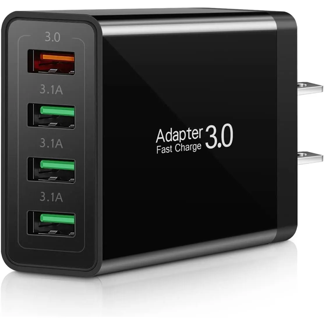 3.0 Wall Charger, 4-Port USB Charger Block,  Multi USB Power Adapter,   Box Plug Brick Cube Compatible for  16e 16 15 Pro Max,iPad, S25 S24,Pixel 7