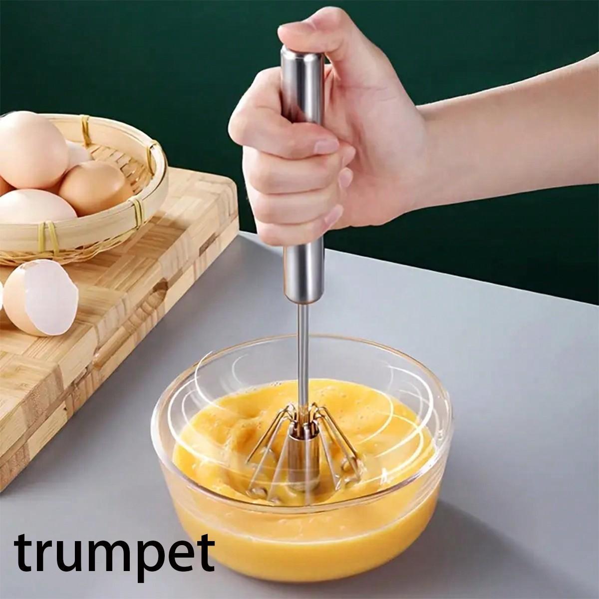Manual Egg Beater, 304 Stainless Steel Press Type Semi-automatic Egg Mixer, Household Baking Cream Beater, Kitchen Accessories, Utensils