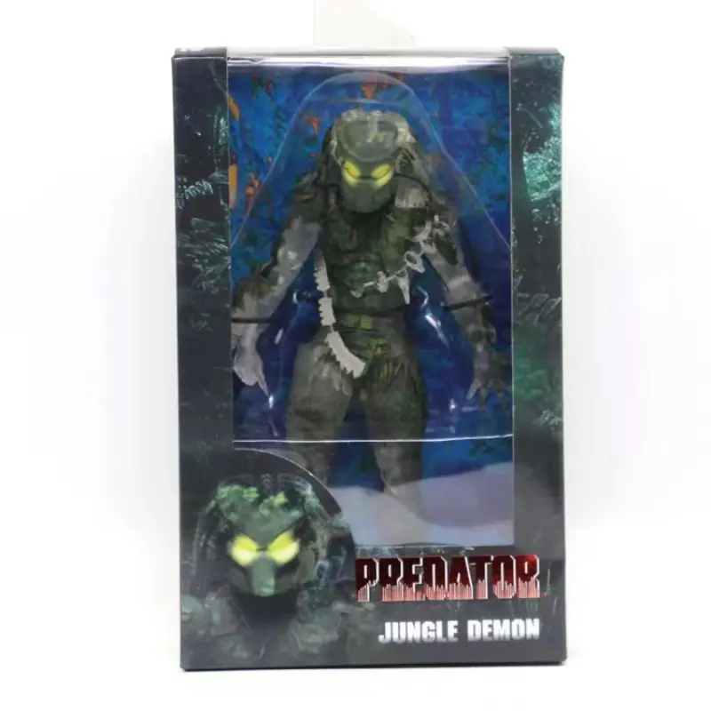Neca Predator Schwarzenegger 30th Anniversary Jungle Hunter Figure Model, PVC Action Figure, Decorative Ornament, Halloween Gift, Christmas Gift, Party Gift