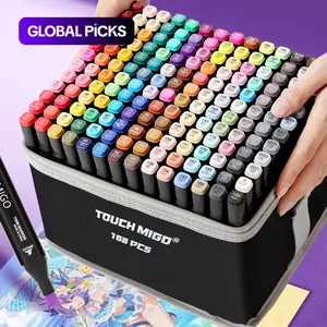 Colorful Marker Pen Set, 1 Set Dual-Tip Art Markers for Painting and Coloring, Art Supplies for Students and Adults #TOP PICKS