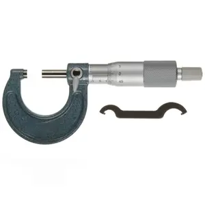 External micrometer, painted surface treatment, ratchet stop, measuring range 0-25 mm, scale precision 0.001 mm, accuracy ±0.002 mm