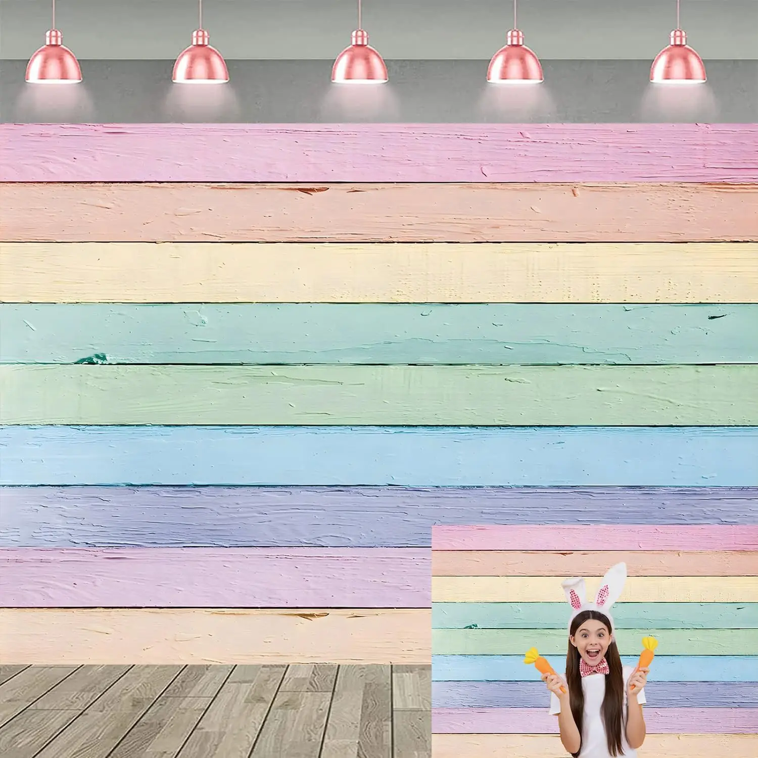 Easter Colorful  Backdrop for Photography 7x5FT Easter Pastel Rustic Texture Background Easter Theme Party Backdrop  Adult  Shower Birthday Party Decorations Photo Props (84x60 inch)